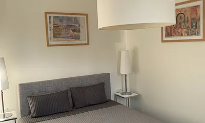 Blick in das Schlafzimmer