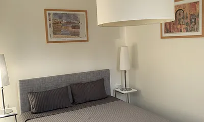 Blick in das Schlafzimmer