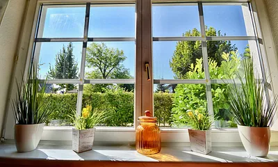 Blick aus dem Wohnzimmer-Fenster