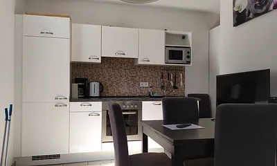 Blick auf die Küchenzeile