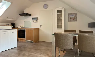 Wohnbereich mit Einbauküche