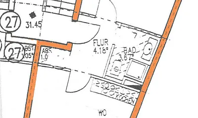 Die gesamte Wohnung verfügt über eine Fußbodenheizung. 