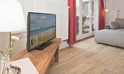 Wohnbereich mit angrenzender Terrasse