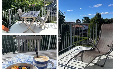 Sonnenliegen auf der Terrasse