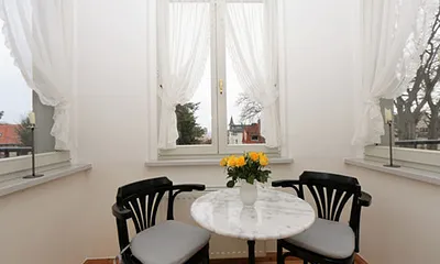 Erker in der Küche mit Seeblick