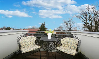 Balkon mit Blick Richtung Ostsee