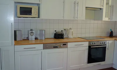 Blick in die Küche.