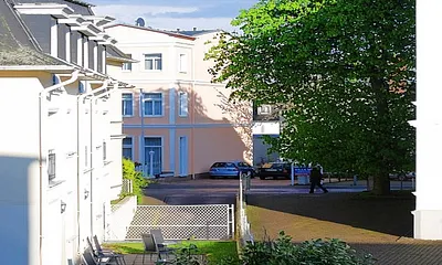 Blick vom Balkon in die Umgebung