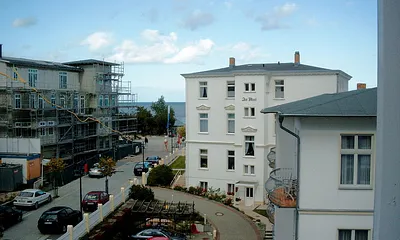 Blick vom Balkon in die Umgebung