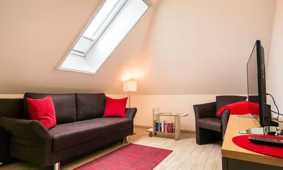 Wohnbereich & 2 Schlafzimmer