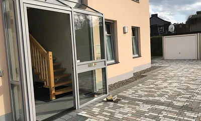 Hauseingang barrierefrei, Fahrradgarage