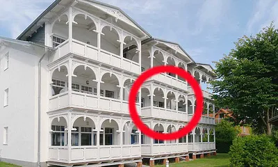 Lage der Ferienwohnung 14 in der Strandresidenz Juliusruh Haus II