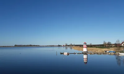 Die Badestelle ist 700 Meter von der Wohnung entfernt