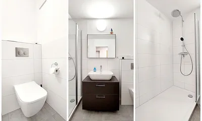 Neues Bad mit großzügiger Walk-in-Dusche (180x90cm)