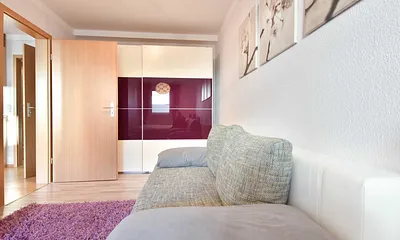 Schlafcouch im Schlafzimmer