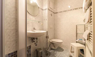 Badbereich mit Dusche & WC