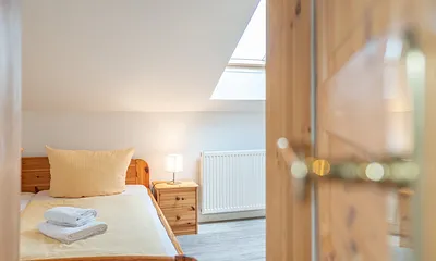 Blick ins Schlafzimmer