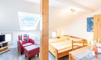 kombiniertes Wohn-Schlaf-Esszimmer