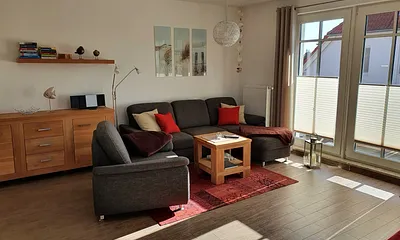 Wohnzimmer mit Schlafcouch