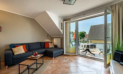 Wohnzimmer mit Schlafcouch