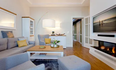 Wohnbereich mit Gaskamin