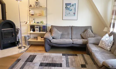 Wohnbereich mit der Kaminecke