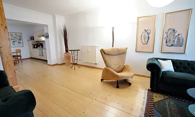 Untere Etage - Wohnbereich mit offener Küche