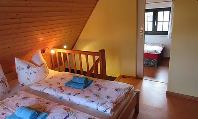 Schlafräume und Treppe nach unten