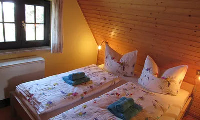 Schlafraum mit Doppelbett