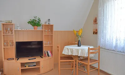 Wohnzimmer mit Sat-TV