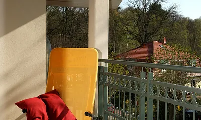 Balkon 1 mit der Saunaliege