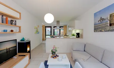 Wohnbereich mit Bio-Ethanol-Kamin