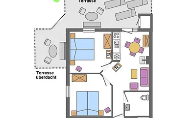FeHaus lila - Grundriß