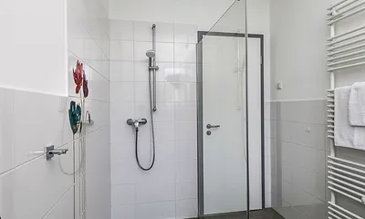 Bad mit Dusche und Glastrennwand