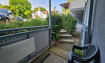 Zugang über die Terrasse ins Appartement 