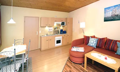 Küchenzeile integriert im Wohnzimmer