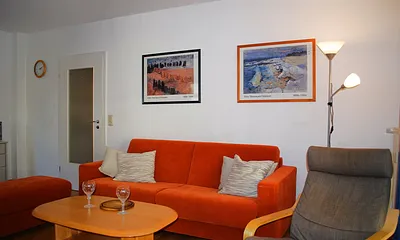 Blick auf die bequeme DoppelschlafCouch