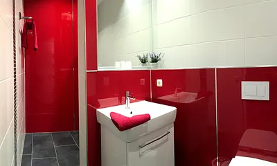 Blick in das 1. Duschbad