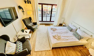 Doppelzimmer, direkt am Alten Strom, 1-Zimmer-Ferienwohnung (Klabautermann)