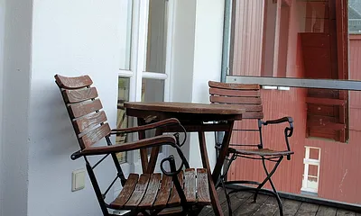 Blick auf den Balkon