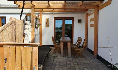 Essmöglichkeiten auf der Terrasse