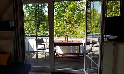 Blick auf den Balkon