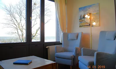 Blick in der Veranda, herrlicher Ostseeblick