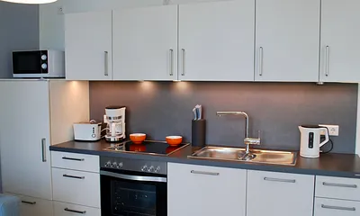 Blick auf die Küchenzeile