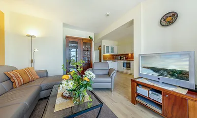 Von Mai - September steht für Sie ein Strandkorb am Strand kostenfrei bereit.