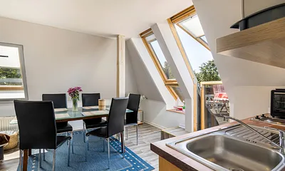 Blick zum Eßbereich.