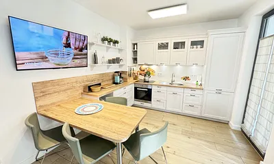 Strandvilla Andrea WE 07 - kombinierter Küchen-und Essbereich