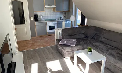 Wohn-/Essbereich, Sofa mit Schlaffunktion (ausziehbar)