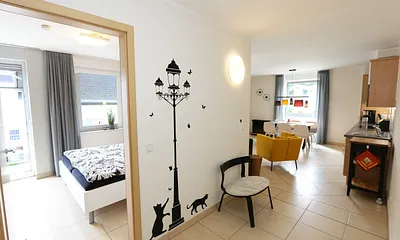 Flur mit viel Liebe dekoriert