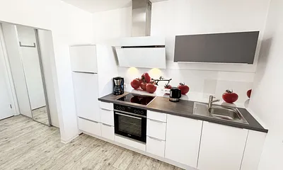 offene Küchenzeile mit allem Komfort